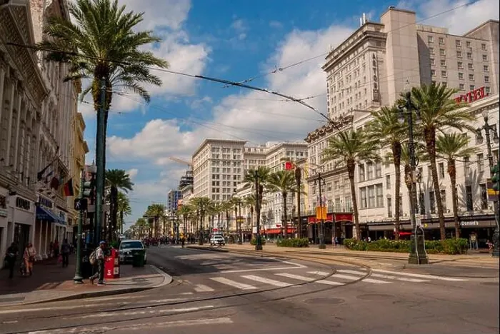 Framed Print : Canal st on the edge of the fresh quarter in New Orleans Louisiana Framed Print : Canal st on the edge of the fresh quarter in New Orleans Louisiana