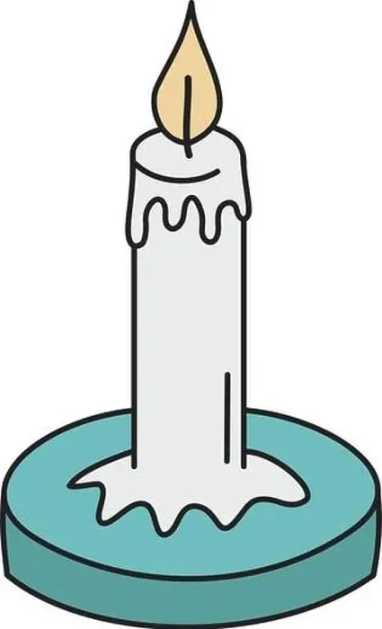 Framed Print : Candle simple hand drawn vector illustration icon