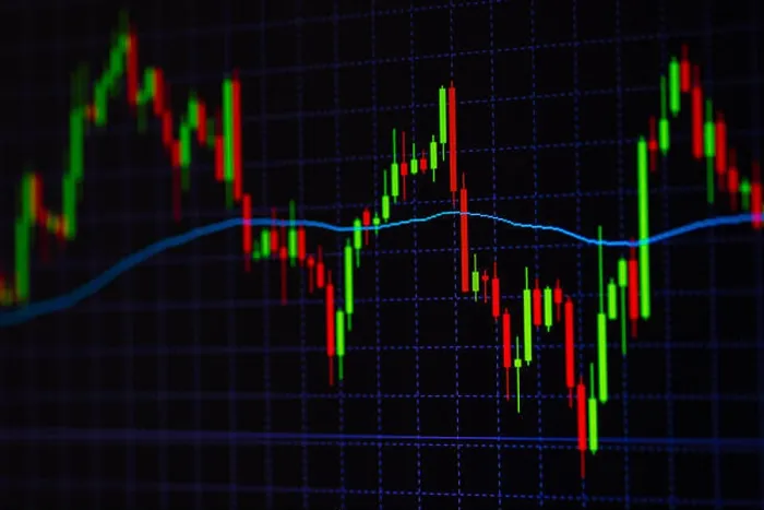Framed Print : Candle stick graph chart with indicator showing bullish point or bearish point Framed Print : Candle stick graph chart with indicator showing bullish point or bearish point