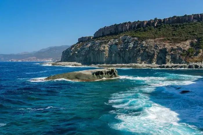Framed Print : Cane Malu diving site landscape in Sardinia, Italy Framed Print : Cane Malu diving site landscape in Sardinia, Italy