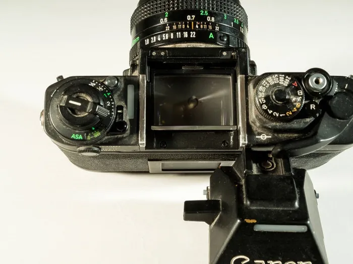 Framed Print : canon F1 1980s single lens reflex professional camera Framed Print : canon F1 1980s single lens reflex professional camera