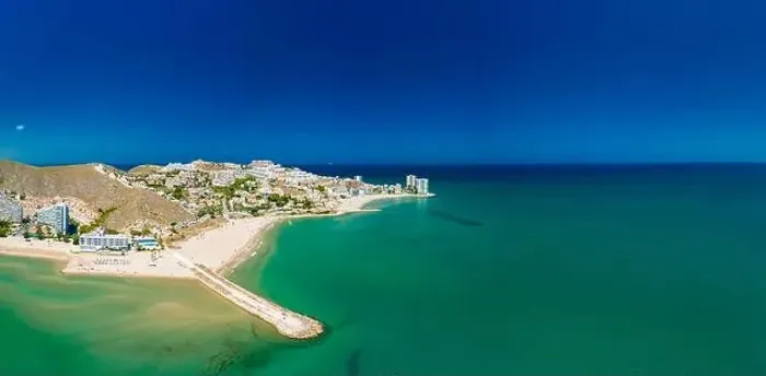 Framed Print : Cap Blanc Beach, Faro de Cullera, South Spain Framed Print : Cap Blanc Beach, Faro de Cullera, South Spain