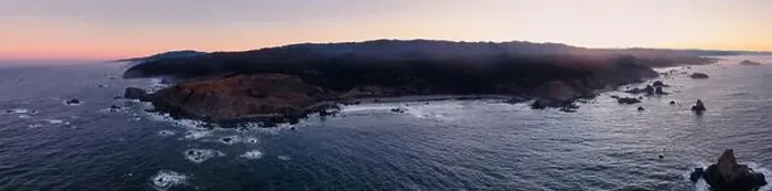 Framed Print : Cape Ferrelo and Lone Ranch Beach in Brookings, Oregon. Aerial Panorama at sunrise Framed Print : Cape Ferrelo and Lone Ranch Beach in Brookings, Oregon. Aerial Panorama at sunrise