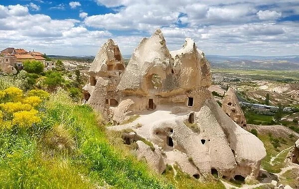 Cappadocia - Turkey, stone formations near Uchisar, UNESCO