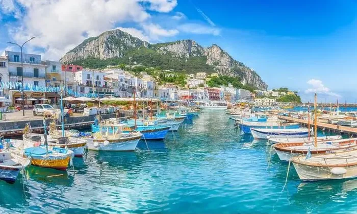 Framed Print : Capri islands, Italy - June 22, 2023: Landscape with Marina Grande in Capri Island, Tyrrhenian sea, Italy Framed Print : Capri islands, Italy - June 22, 2023: Landscape with Marina Grande in Capri Island, Tyrrhenian sea, Italy