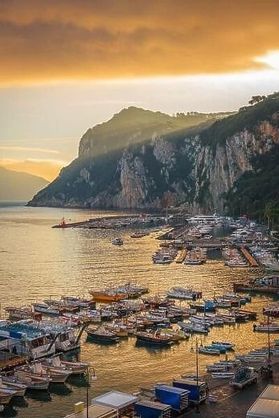 Capri, Italy overlooking Marina Grande in the morning