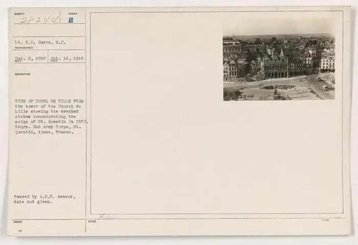 Framed Print : Caption: Lt. E.O. Harrs from the Signal Corps took this photograph on December 2 Framed Print : Caption: Lt. E.O. Harrs from the Signal Corps took this photograph on December 2