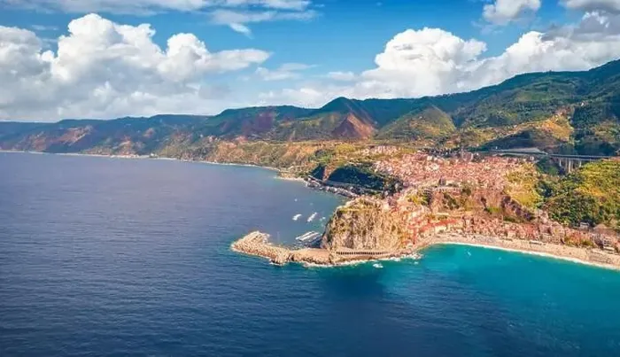 Framed Print : Captivating summer view from flying drone of Reggio Calabria Framed Print : Captivating summer view from flying drone of Reggio Calabria
