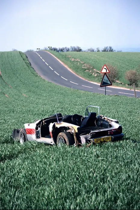 Framed Print : Car Crash Classic Car Sportscar Framed Print : Car Crash Classic Car Sportscar