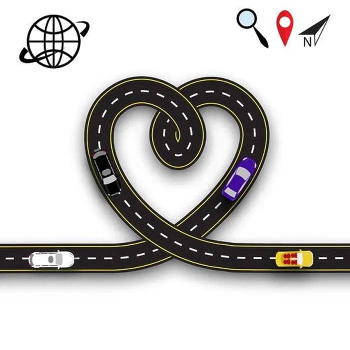 Framed Print : Cards for Valentines Day. Trips by car. Heart in the form of the road on a white background isolated. 3D. illustration Framed Print : Cards for Valentines Day. Trips by car. Heart in the form of the road on a white background isolated. 3D. illustration