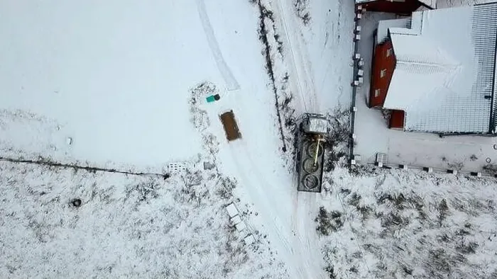 Framed Print : Cargo transportation.Clip. Winter track shot from a height on huge loaded cars next to fences Framed Print : Cargo transportation.Clip. Winter track shot from a height on huge loaded cars next to fences