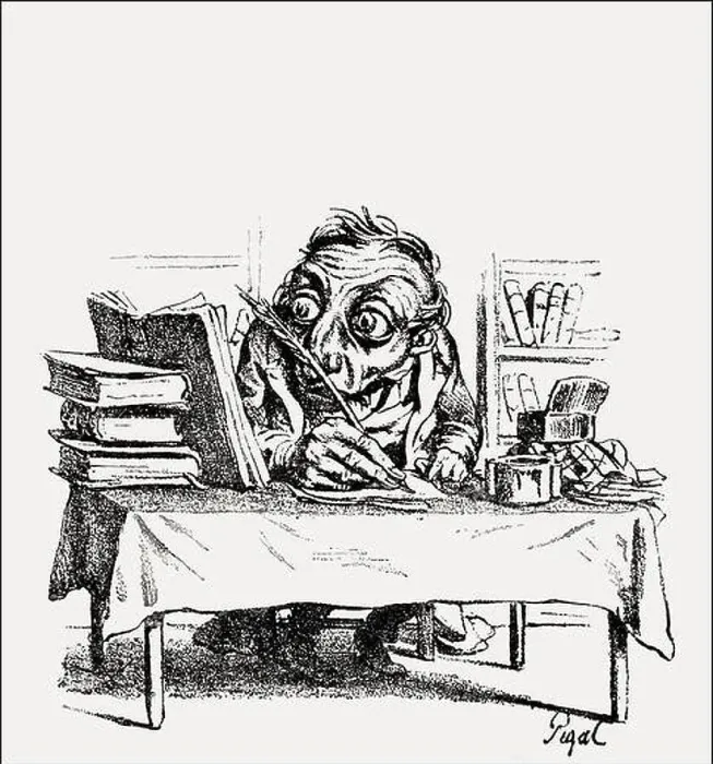 Framed Print : Caricature on Plagiarism by Edmé Jean Pigal, 19th century Framed Print : Caricature on Plagiarism by Edmé Jean Pigal, 19th century
