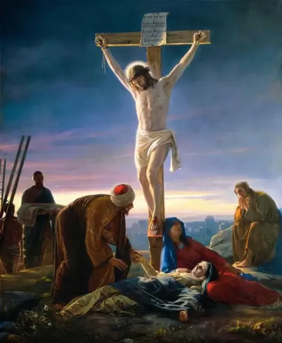 Framed Print : Carl Bloch, Christ on the Cross, painting 1870 Framed Print : Carl Bloch, Christ on the Cross, painting 1870