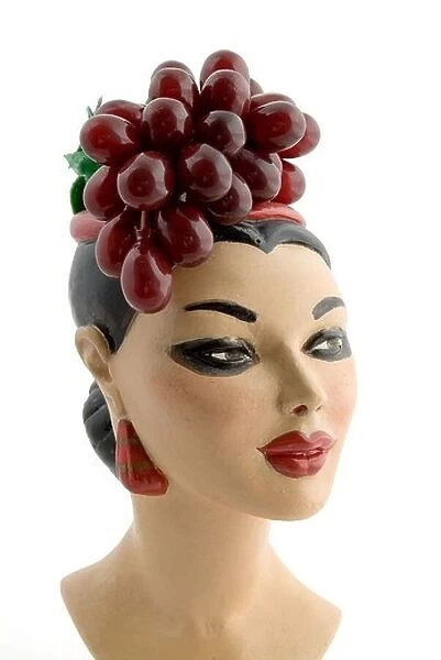 Carmen Miranda vase with a bunch of grapes
