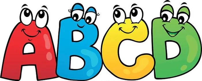 Framed Print : Cartoon ABCD letters theme 1 - eps10 vector illustration Framed Print : Cartoon ABCD letters theme 1 - eps10 vector illustration