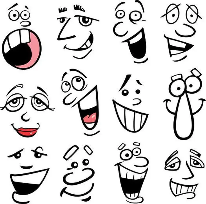 Framed Print : Cartoon faces and emotions for humor or comics design Framed Print : Cartoon faces and emotions for humor or comics design