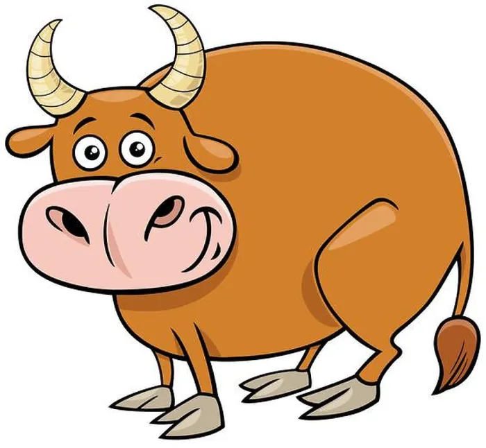 Framed Print : Cartoon funny bull farm animal character