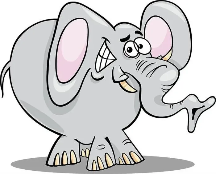 Framed Print : Cartoon illustration of Funny African Elephant Wild Animal Framed Print : Cartoon illustration of Funny African Elephant Wild Animal