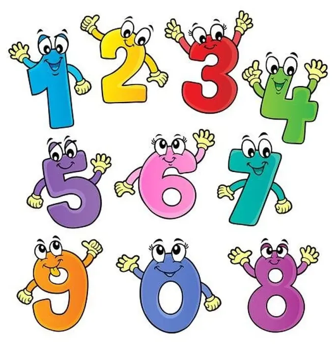 Framed Print : Cartoon numbers theme set 2 - picture illustration Framed Print : Cartoon numbers theme set 2 - picture illustration
