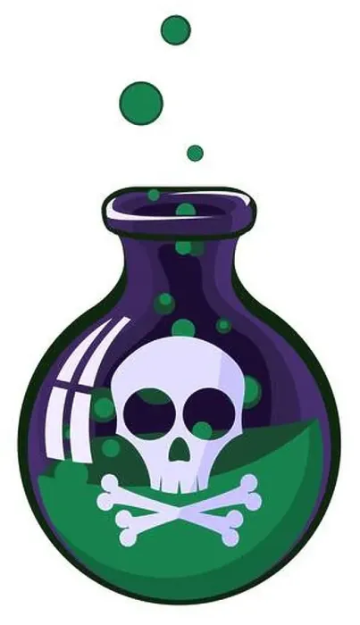 Framed Print : Cartoon poison jar, vector illustration, vertical, isolated Framed Print : Cartoon poison jar, vector illustration, vertical, isolated