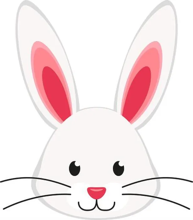 Framed Print : Cartoon rabbit bunny face icon poster