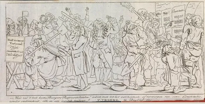 Framed Print : Cartoon on rejection of Plan of Constitution Framed Print : Cartoon on rejection of Plan of Constitution