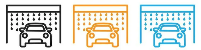 Framed Print : carwash icon vector logo set collection or bundle pack group