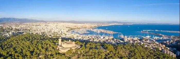 Framed Print : Castell de Bellver castle with Palma de Mallorca Framed Print : Castell de Bellver castle with Palma de Mallorca