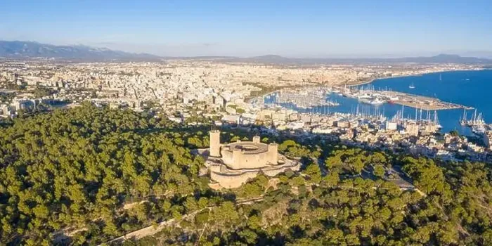 Framed Print : Castell de Bellver castle with Palma de Mallorca Framed Print : Castell de Bellver castle with Palma de Mallorca