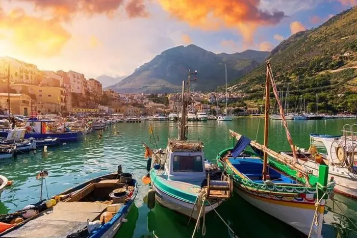 Framed Print : Castellammare del Golfo town (Gulf of Castellammare) on Mediterranean Sea Framed Print : Castellammare del Golfo town (Gulf of Castellammare) on Mediterranean Sea