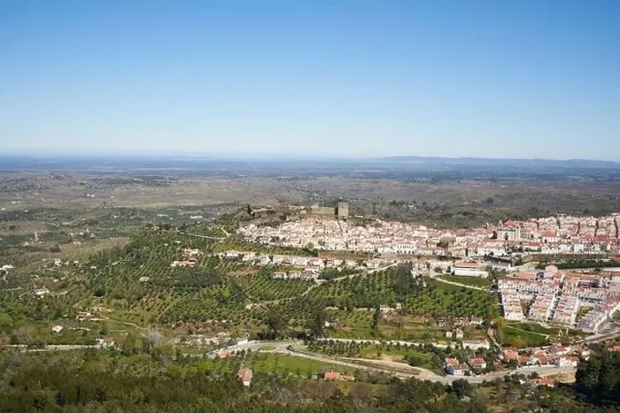 Framed Print : Castelo de Vide in Alentejo, Portugal from Serra de Sao Mamede mountains Framed Print : Castelo de Vide in Alentejo, Portugal from Serra de Sao Mamede mountains