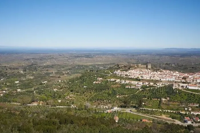 Framed Print : Castelo de Vide in Alentejo, Portugal from Serra de Sao Mamede mountains Framed Print : Castelo de Vide in Alentejo, Portugal from Serra de Sao Mamede mountains