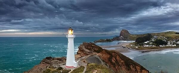 Castle Point Lighthouse, sunrise, Wairarapa New Zealand