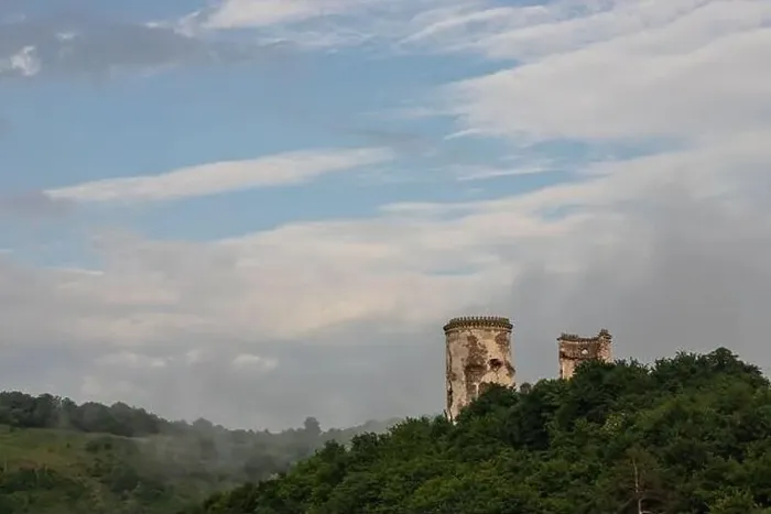 Framed Print : castle ruins on the background of the landscape of Ukraine Nyrkiv Framed Print : castle ruins on the background of the landscape of Ukraine Nyrkiv