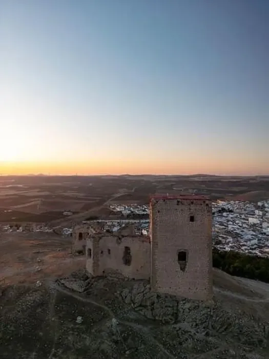 Framed Print : the castle of the star in the municipality of Teba as seen from a drone at sunset, Andalusia Framed Print : the castle of the star in the municipality of Teba as seen from a drone at sunset, Andalusia