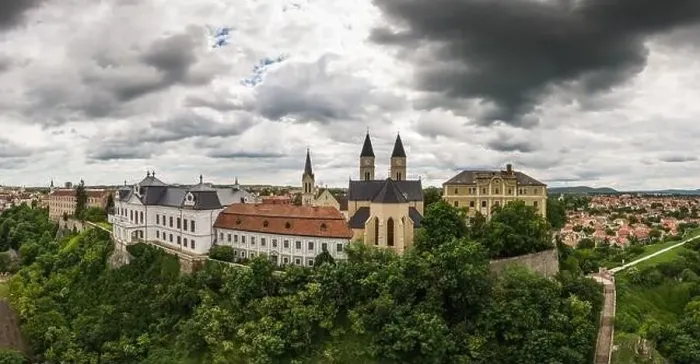 Framed Print : Castle of Veszprem with cloudy sky Framed Print : Castle of Veszprem with cloudy sky