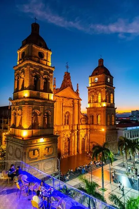 Framed Print : Cathedral Basilica of St. Lawrence at nighttime, Santa Cruz de la Sierra, Bolivia, South America Framed Print : Cathedral Basilica of St. Lawrence at nighttime, Santa Cruz de la Sierra, Bolivia, South America