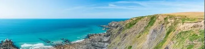Framed Print : Caunter Beach and Cliffs from a drone Framed Print : Caunter Beach and Cliffs from a drone