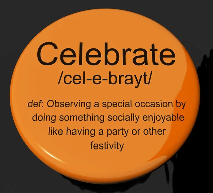 Framed Print : Celebrate Definition Button Shows Party Festivity Or Event Framed Print : Celebrate Definition Button Shows Party Festivity Or Event