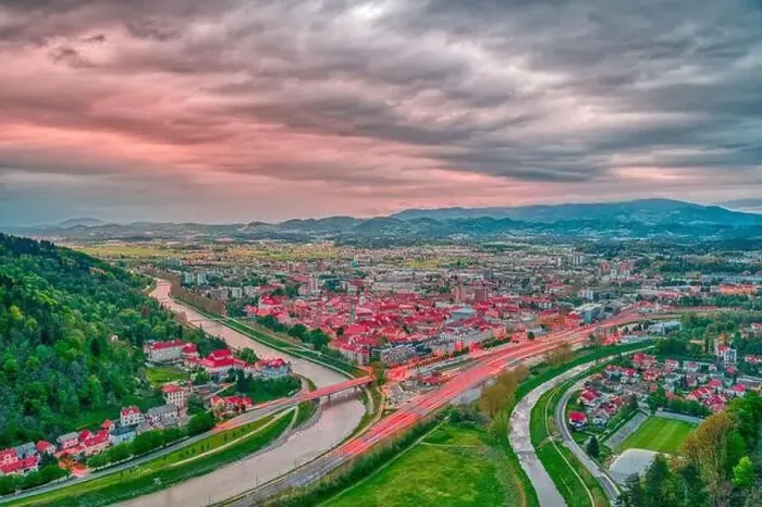 Framed Print : Celje city at a sunset Framed Print : Celje city at a sunset