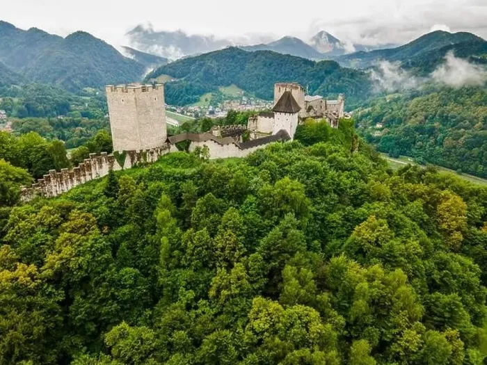 Framed Print : Celje Old Castle or Celjski Stari Grad Medieval Fortification in Julian Alps Mountains, Slovenia, Styria Framed Print : Celje Old Castle or Celjski Stari Grad Medieval Fortification in Julian Alps Mountains, Slovenia, Styria