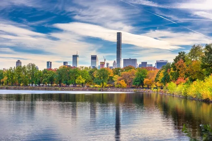 Framed Print : Central Park during autumn in New York City Framed Print : Central Park during autumn in New York City
