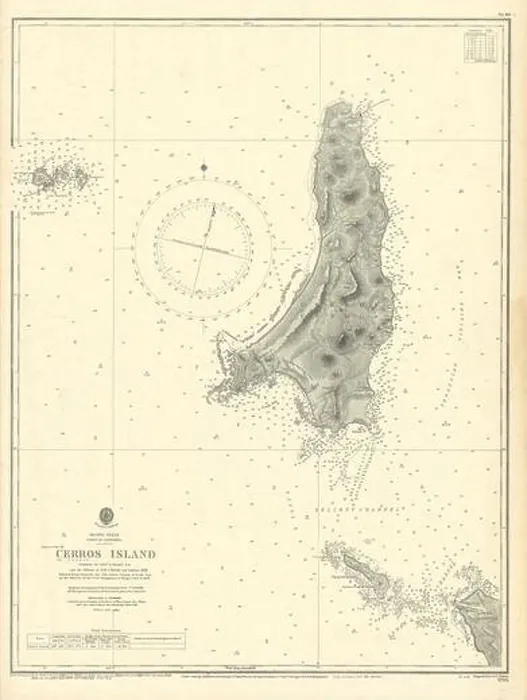 Framed Print : Cerros Island Isla Cedros Baja California Mexico ADMIRALTY chart 1861 (1943) map Framed Print : Cerros Island Isla Cedros Baja California Mexico ADMIRALTY chart 1861 (1943) map