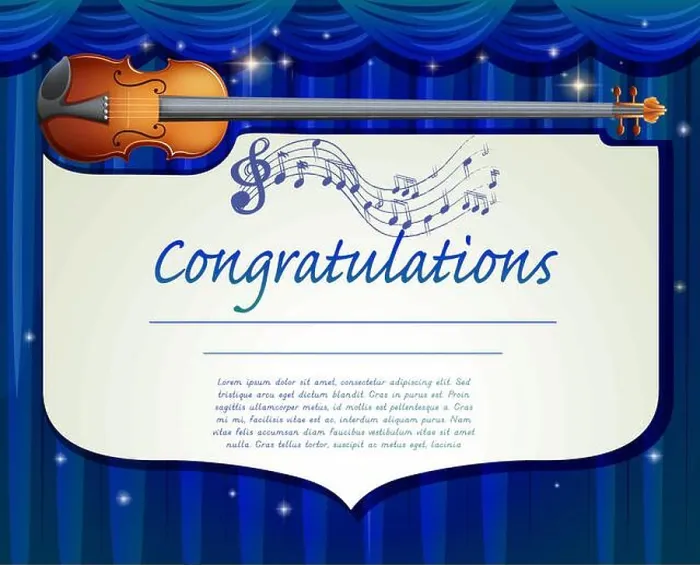 Framed Print : Certificate template design with music background Framed Print : Certificate template design with music background