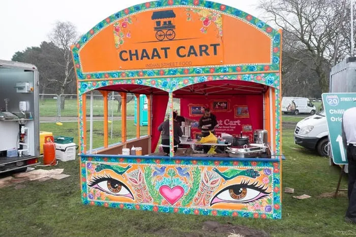 Framed Print : Chaat Cart Indian Street Food Seller Stall Lunch Framed Print : Chaat Cart Indian Street Food Seller Stall Lunch