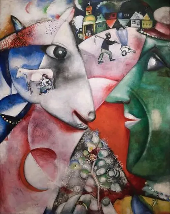 Framed Print : Chagall painting, I and the Village, 1911, Marc Chagall Framed Print : Chagall painting, I and the Village, 1911, Marc Chagall