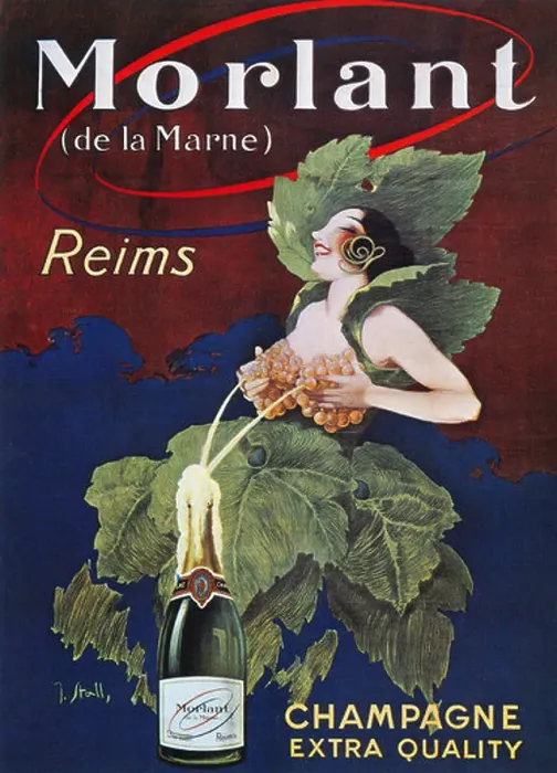 Framed Print : Champagne Morlant by J. Stall - a vintage poster, 1920 - Editorial use only Framed Print : Champagne Morlant by J. Stall - a vintage poster, 1920 - Editorial use only