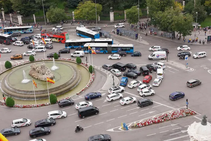 Framed Print : Chaotic traffic at a roundabout Framed Print : Chaotic traffic at a roundabout