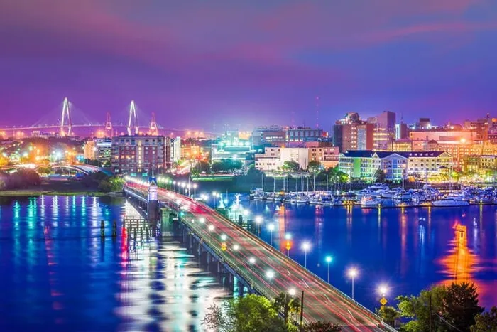 Framed Print : Charleston, South Carolina, USA skyline over the Ashley River Framed Print : Charleston, South Carolina, USA skyline over the Ashley River