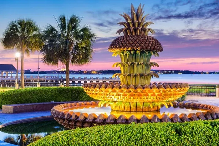 Framed Print : Charleston, South Carolina, USA at the Waterfront Park Pineapple Fountain Framed Print : Charleston, South Carolina, USA at the Waterfront Park Pineapple Fountain